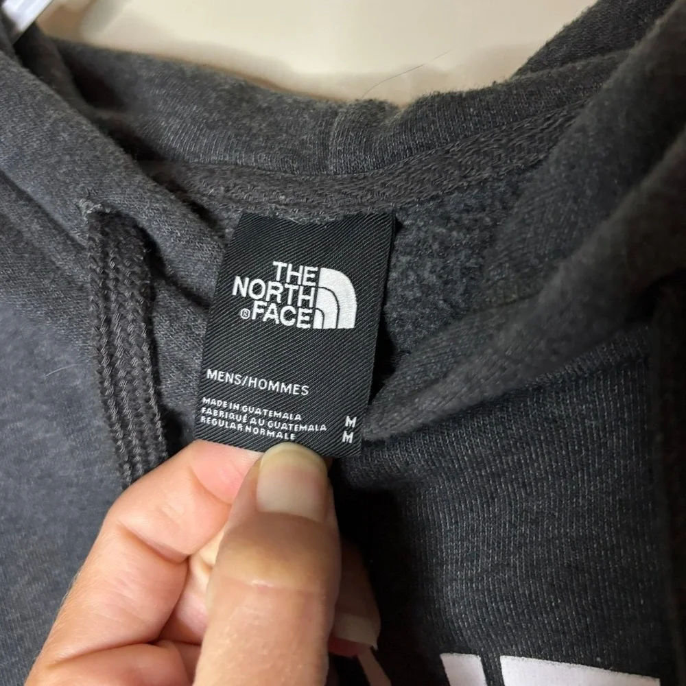 The North Face Hoodie Sweatshirt Charcoal Grey Heather Mens‎ Size Medium